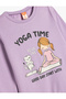 Print Detail Crew Neck Long Sleeve Cotton Raised Sweatshirt - 3