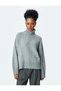 Long Sleeve Turtleneck Oversize Knit Sweater - 3