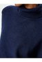 Long Sleeve Turtleneck Oversize Knit Sweater - 5