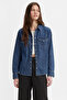 Oversized Long Sleeve Shirt Collar Women's Denim Shirt