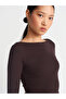 31332 Boat Neck Long Sleeve Ball-Dark Brown - 4
