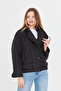 Women's Detachable-Sleeve Windproof Black Puffer Winter Coat Parka - 3