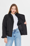 Women's Detachable-Sleeve Windproof Black Puffer Winter Coat Parka - 6