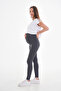 Pregnant & Maternity Smoked Seamless Abdominal Supported Leggings - 4