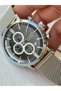Brand Black Dial Functions Active Steel Band Silver Color Men Wristwatch Rosary Bracelet - 3
