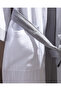 Cherina Muslin 100% Cotton Women's Bathrobe - White/Gray - 4