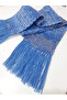 Hand Knitted Scarf Cashew Handmade (Capi - Blue)