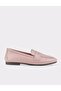 Genuine Leather Pink Loafer Women's Shoes