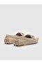 Genuine Leather Beige Buckle Women's Loafer - 4