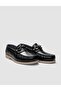 Genuine Leather Black Buckle Women's Casual Shoes - 2