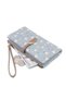 Oversized Soft Wallet with Flower Print Bracelet - 6