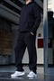 Men's 2-Piece Set Cotton & Wool Hooded Kangaroo Pocket Soft Tracksuit Set - 7