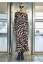 Zebra Pattern Detailed Dress - 2