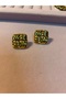 Vintage Gold Color Square Earrings - Steel Tarnish Free