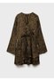 Animal Print Flounced Dress - 3