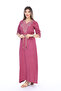 Summer Woven Embroidered Detail Straw-Belted Long Dress
