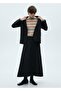 Striped sweater with stand collar - 2
