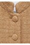 Striped Collar Tweed Jacket - 8