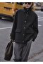 High Collar Midi Woolen Coat
