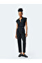 Belt Detailed Pocket Carrot Cut Fabric Trousers
