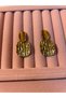 Vintage Gold Gold Color Irregular Wavy Earrings