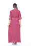 Summer Woven Embroidered Detail Straw-Belted Long Dress - 5