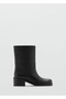 Square End Leather Ankle Boots - 3