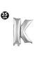 بالون فويل حرف K فضي (35 سم)