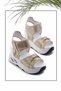 Beige Striped Women's Sandals K05026200109