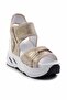 Beige Striped Women's Sandals K05026200109 - 3