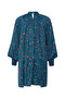 A Form Printed Mini Dress with Binding Detail - 2