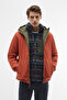 Quilted Double Sided Hooded Coat - 3