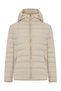 Women's Beige Color Double-Sided Hooded Inflatable Coat