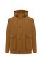 Men's Tan Color Hooded Coat with Front Pockets - 2