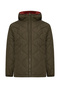 Quilted Double Sided Hooded Coat - 7