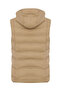 Women's Beige Color Quilted Hooded Puffer Vest - 2