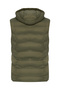 Women's Khaki Quilted Hooded Puffer Vest - 2