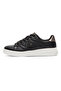 Women's Black Low-Top Sneakers - Fashionable Lace-Up Style, Perfect for Everyday Casual Outfits - 2