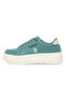 Women's Mint Platform Sneakers - Low-Top Casual Lace-Up Design with Comfort Cushioned Sole - 2