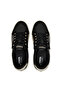 Women's Black Platform Sneakers - Stylish Lace-Up Design with Comfort Cushioned Sole - 5
