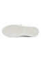 Women's White Low-Top Sneakers - Classic Style with Gold Accent and Cushioned Comfort Sole - 6