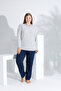 100% Cotton Long Sleeve Women's Pajamas Set 98410 - 4