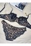 Leopard Print Silky Satin Lace Detailed Bralet Lingerie Set (Bra-Panty) - 4