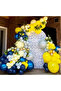 50Pcs Balloon Party Concept Birthday Yellow White Navy Blue Balloon Set - 3