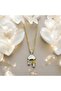 Pearlescent Raining Cloud 316L Tarnish Gold Steel Necklace