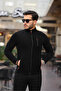 Men's Black Fleece Winter Thick Full Zipper Cotton Fabric Fleece Jacket - 2