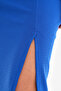 Women's Cobalt Blue Crepe Pencil Skirt - 8