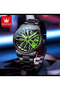 Waterproof Stylish Rim Sports Car Model Rotating Men's Wristwatch Inner Dial Green - 4