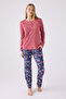 Women's Pink Long Sleeve Pajama Set