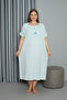 100% Cotton Combed Cotton Short Sleeve Plus Size Mother's Nightgown 133